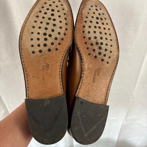 Allen Edmonds CAMPBELL Mens Brown Leather Loafers Size 12 B Dress Shoes Tan - Picture 6 of 8